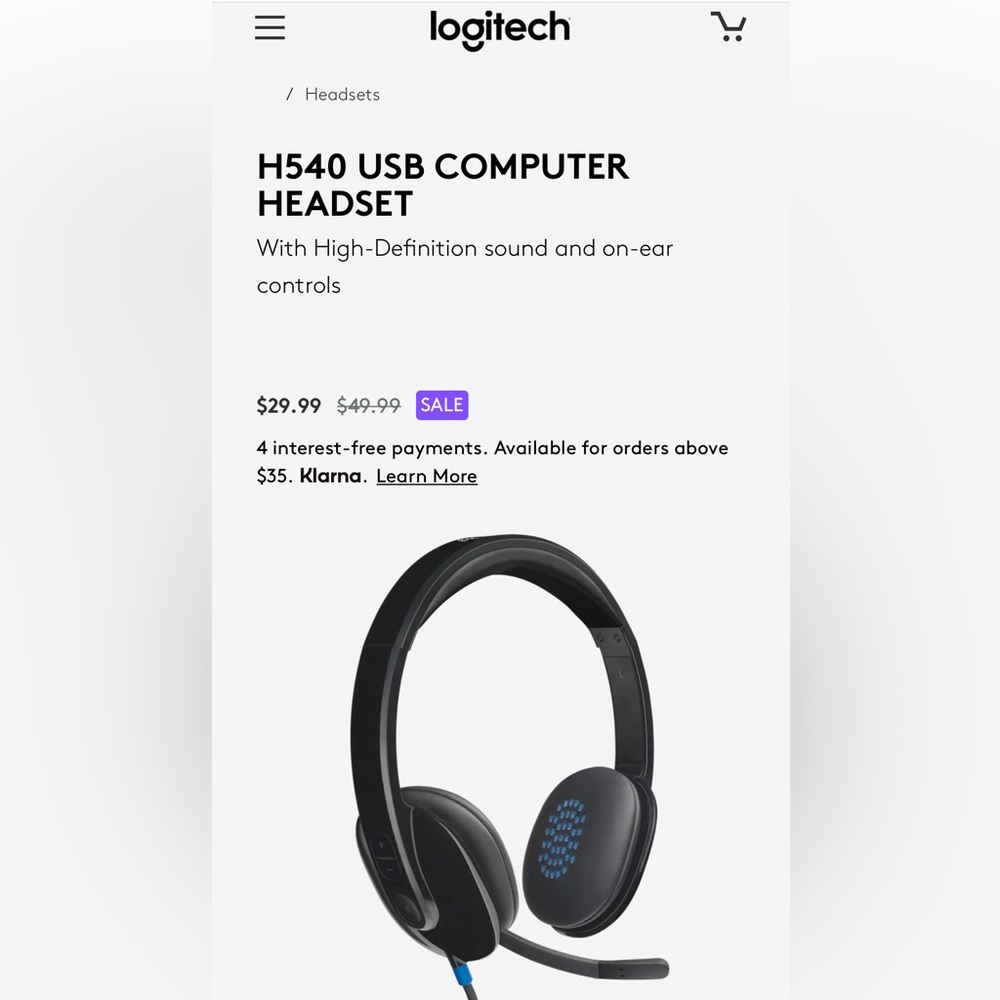 Brand New Logitech wires headphones good for gaming/WFH
